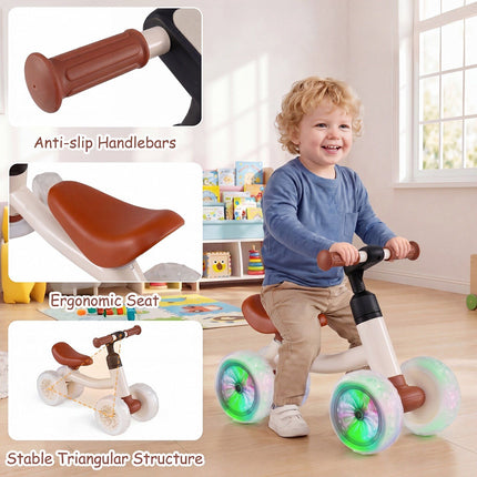 Toddler Balance Bike, No Pedals, Adjustable Seat & Handlebar