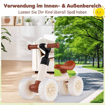 Toddler Balance Bike, No Pedals, Adjustable Seat & Handlebar