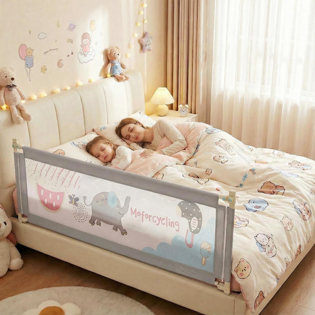 Toddler Bed Rail Guard, 24-Position Height Adjustable, 175 cm