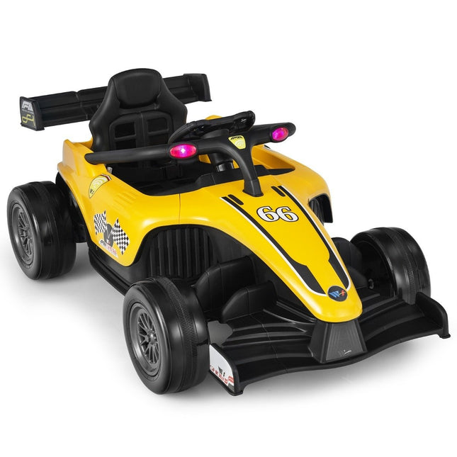 Dětské elektrické autíčko 12V závodní elektrické auto pro batolata s dálkovým ovládáním žluté