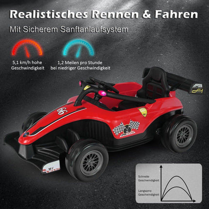 Dětské elektrické autíčko 12V dětské závodní elektrické auto s dálkovým ovládáním červené