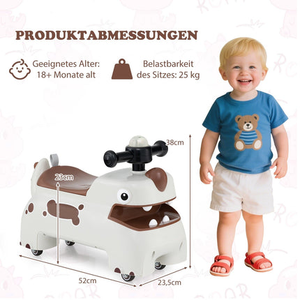 Toddler Ride-On Toy with Storage, Lights & Sounds