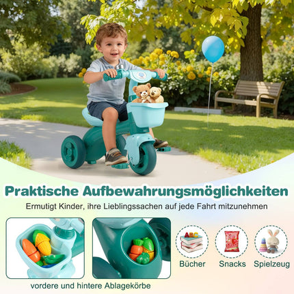 Dětská tříkolka s omezeným řízením, zvonkem, ergonomické sedlo