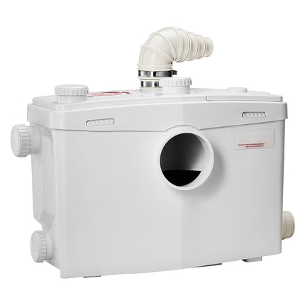 Toilet Macerator Pump 1200W, 48 GPM, 4 Inlets