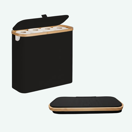 Toilettenpapierhalter, Stoff, fasst 12 Rollen