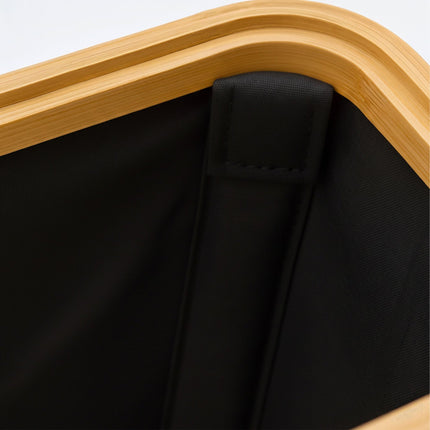 Držák toaletního papíru, textil a bambus, pojme 12 rolí