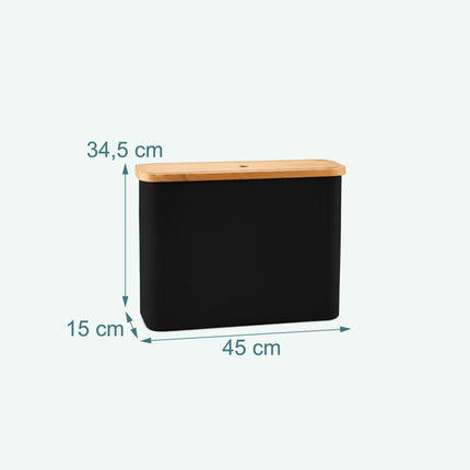 Držák toaletního papíru, textil a bambus, pojme 12 rolí