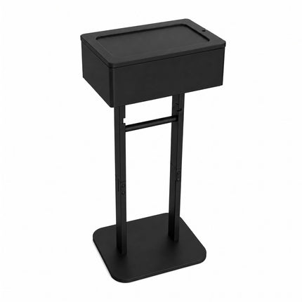 Toilet Roll Holder with Storage Shelf – Black Bamboo