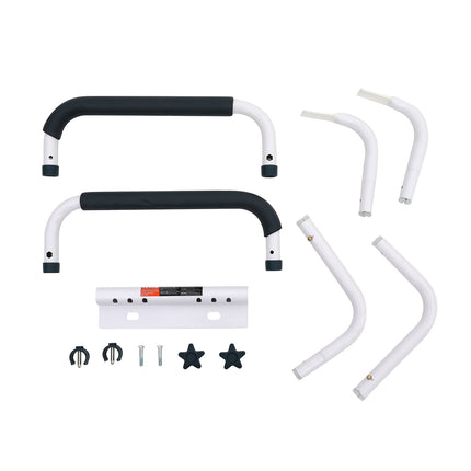 Toilet Safety Rail, 300 lb, Adjustable, Padded Armrests