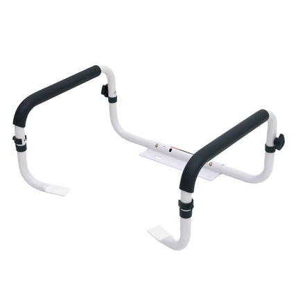 Toilet Safety Rail, 300 lb, Adjustable, Padded Armrests