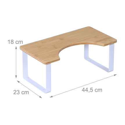 Toilet Step Stool, Bamboo & Metal, Non-Slip