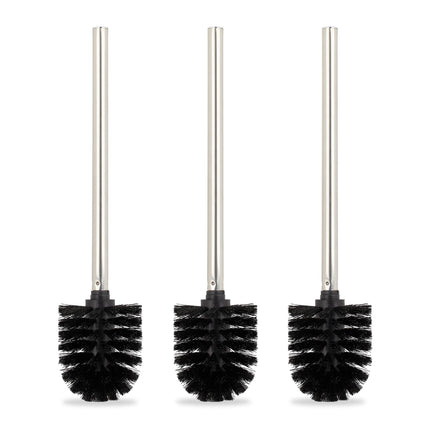 Toilet brush, set of 3, black
