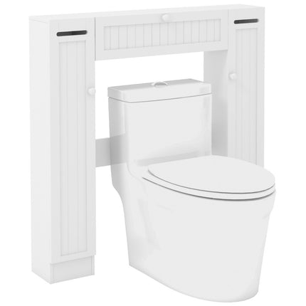 Skříňka nad WC s držákem toaletního papíru koupelnová nástavcová skříňka stojan k WC bílá