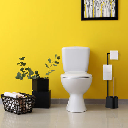 WC stojan z bambusu a nerezové oceli