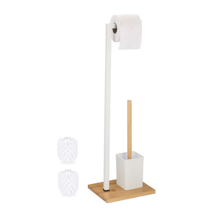 Toilet chair in bamboo and stainless steel