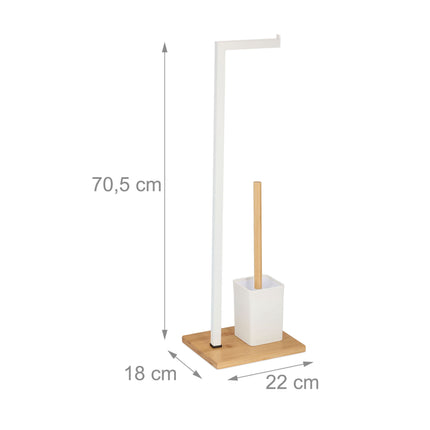Toilet chair in bamboo and stainless steel