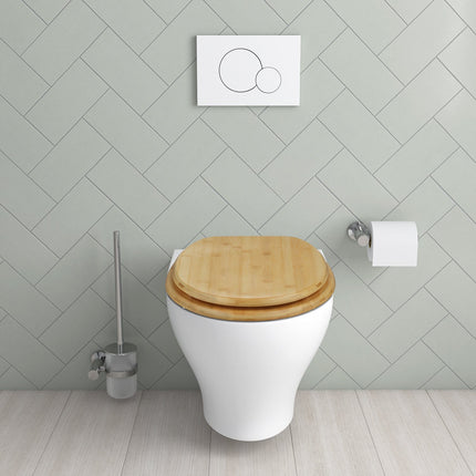 WC prkénko s mechanismem pomalého sklápění