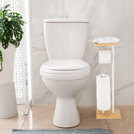 Toilet paper holder with space