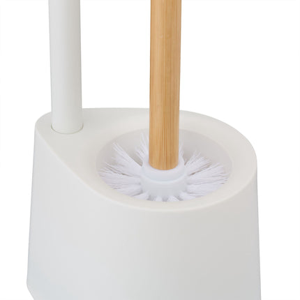 Toilet seat in bamboo and stainless steel