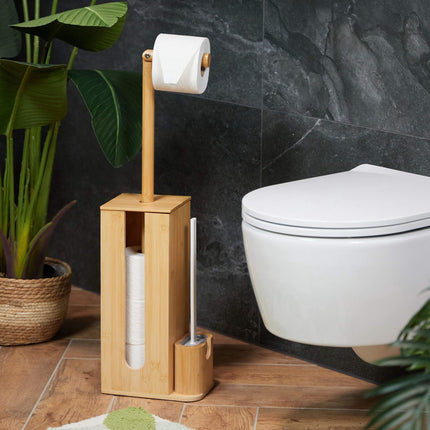 WC sada z bambusu a plastu