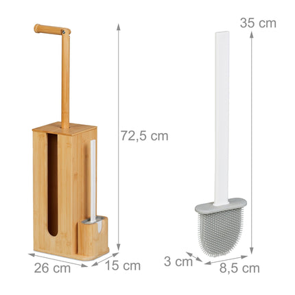 WC sada z bambusu a plastu