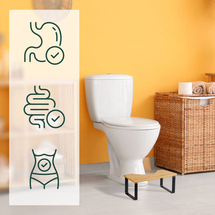 WC stojan z bambusu a kovu