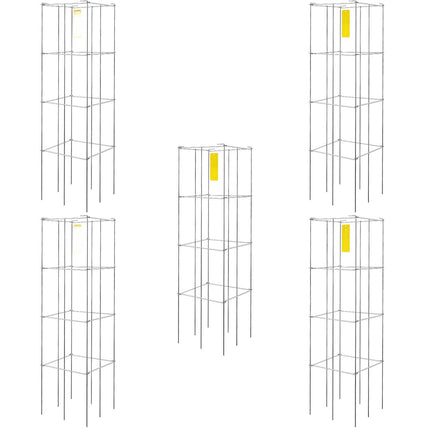 Tomato Cages, 46.1 in Tall, 5-Pack PVC-Coated Steel