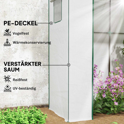 Tomato Greenhouse with Roll-Up Door, 196 x 77 x 197 cm
