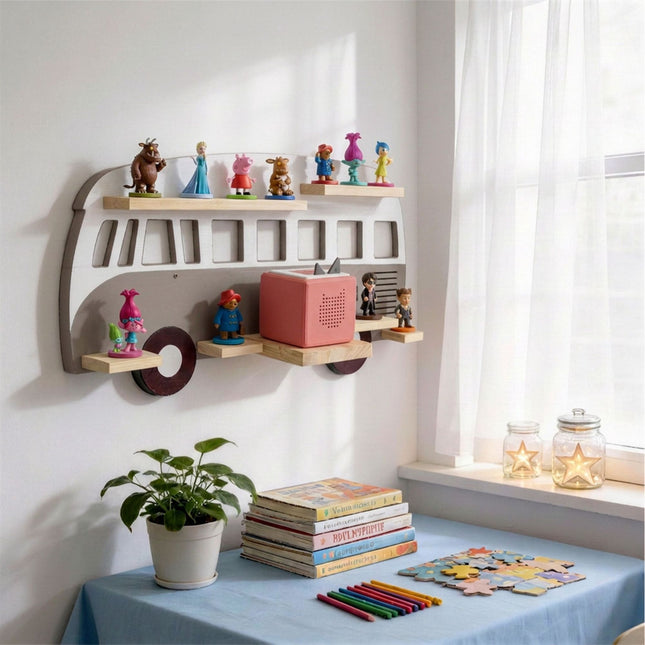 Toniebox Wall Shelf with Magnetic Strips, Holds 25 Tonies