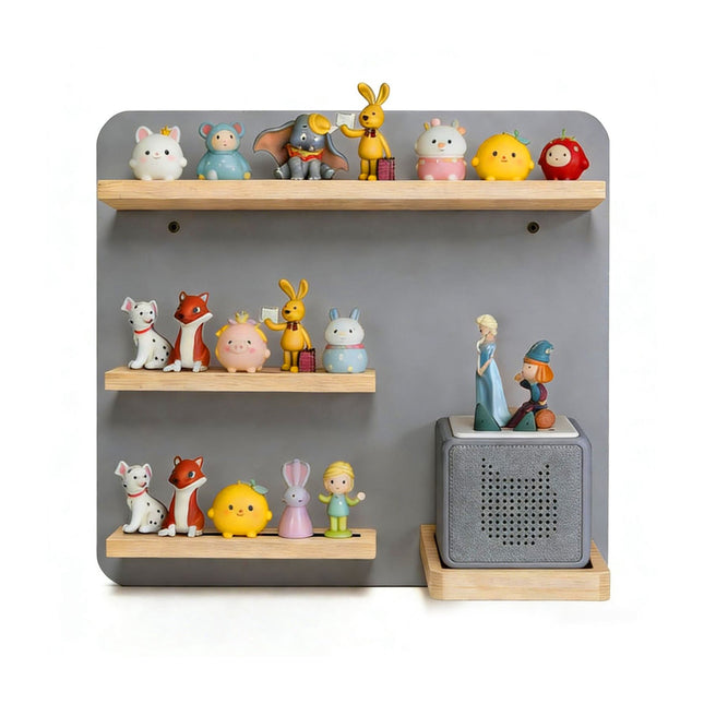 Toniebox Wall Shelf with Magnetic Strips, Holds 27 Figures