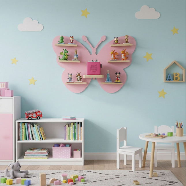 Toniebox Wall Shelf with Magnetic Strips, Holds 35 Figures
