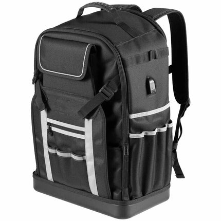 Tool Backpack, 56 Pockets, Heavy-Duty Molded Base
