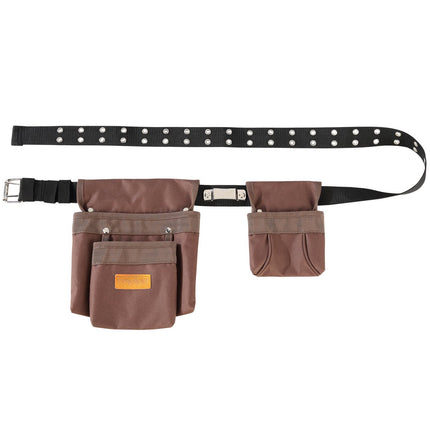 Tool Belt, 13 Pockets, Adjustable 29–54 In, Detachable