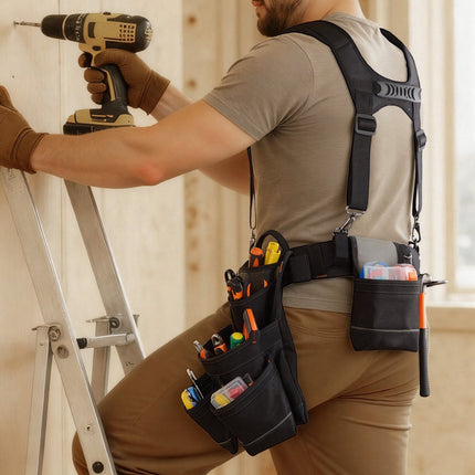 Tool Belt With Suspenders, 19 Pockets, 31–51 In