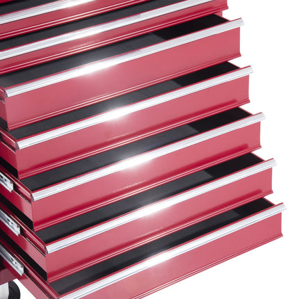 Metal Tool Trolley - Red mobile workshop storage