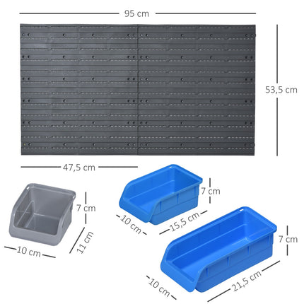 Workshop Tool Holder - Wall Mount, Blue & Grey