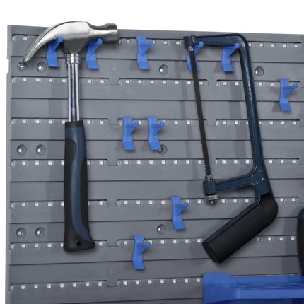 Workshop Tool Holder - Wall Mount, Blue & Grey