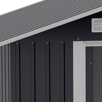 Zahradní domek 2.6 m² s posuvnými dveřmi, ocel, černý