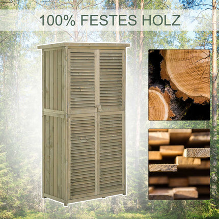 Venkovní zahradní domek – asfaltová střecha, 4 přihrádky, šedý