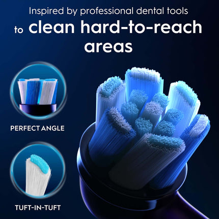 Hlavice zubního kartáčku, Ultimate Clean, černá, 3 ks