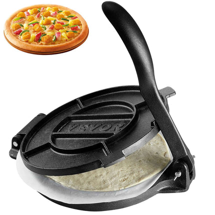 Tortilla Press, 10-Inch Cast Iron, Pre-Seasoned, 100 Sheets
