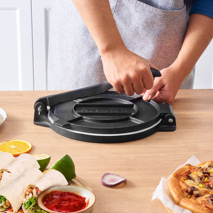 Tortilla Press, 8 Inch Cast Iron, Pre-Seasoned, 100 Sheets