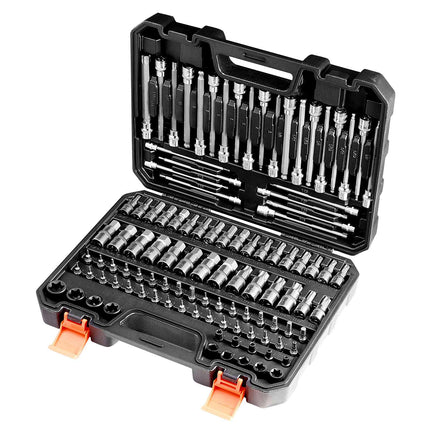 Torx And Hex Bit Socket Set, 107-Piece SAE Metric