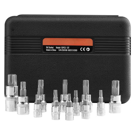 Torx Bit Socket Set, 13-Piece T8-T60, 3 Drive Sizes