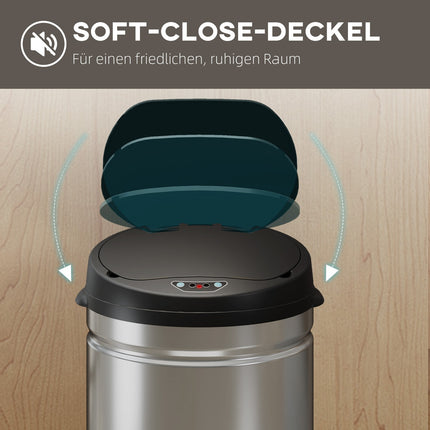 Touchless 30L Stainless Steel Sensor Trash Can