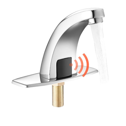Touchless Bathroom Sink Faucet – Motion Sensor, Chrome