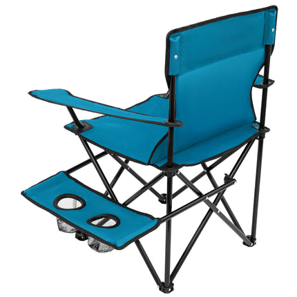 Kempingová židle, skládací, modro-šedá, kompaktní design