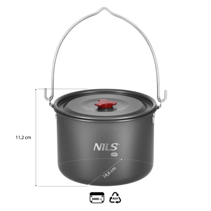 Turistický hrnec s pokličkou, objem 4L