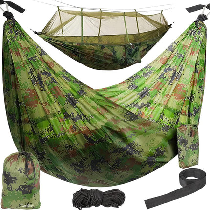 Turistická houpací síť Santiago Army 260x140cm síťovina