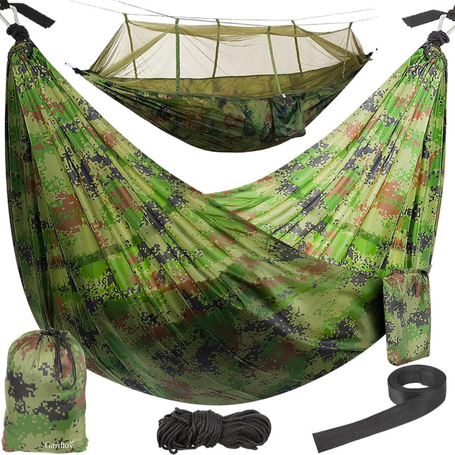 Turistická houpací síť Santiago Army 260x140cm síťovina